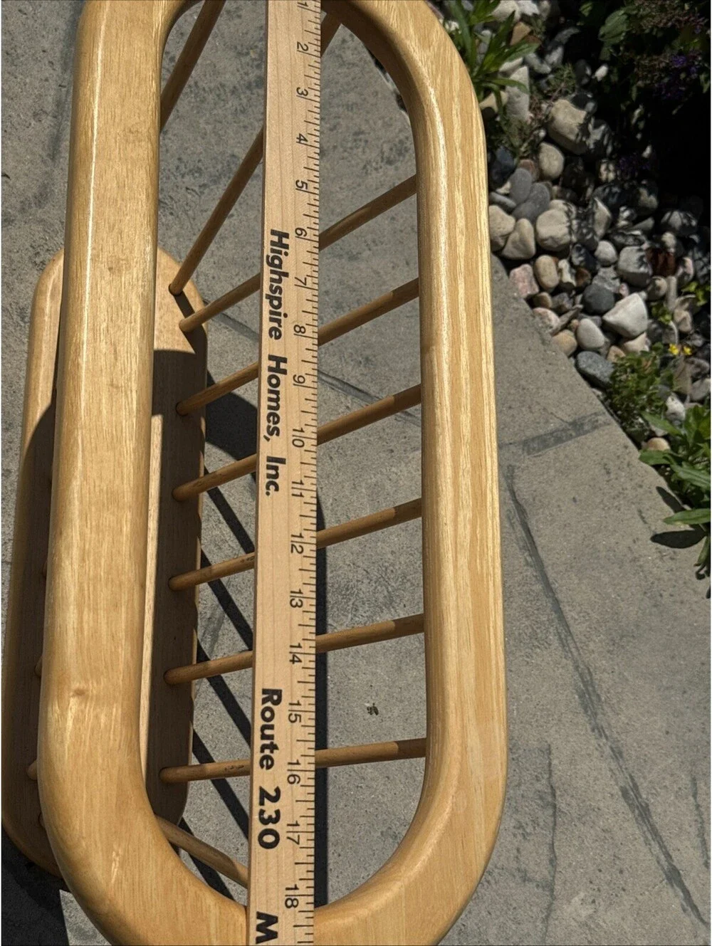 Vintage Dansk Danish MCM Wood Spindle Magazine Rack Record Holder 21-1/2 X 12x9”